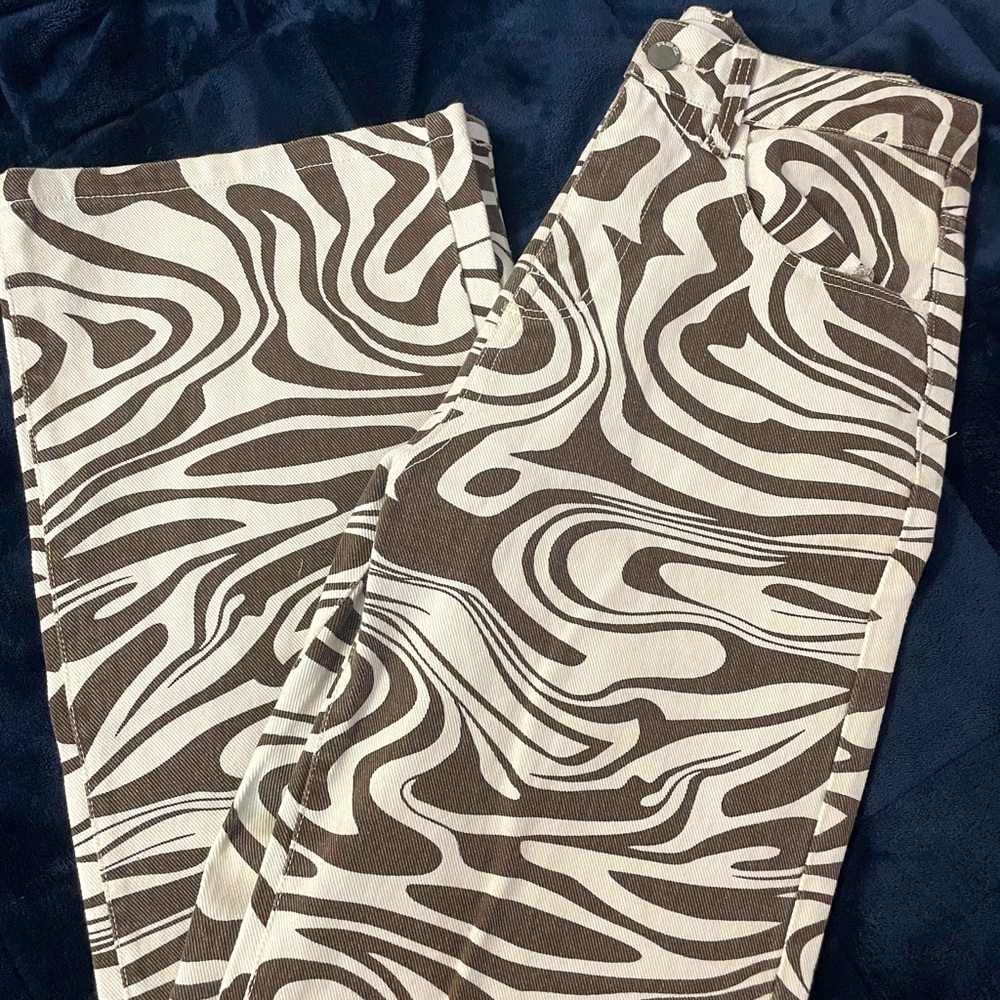RSQ Wide Leg Swirl Jeans